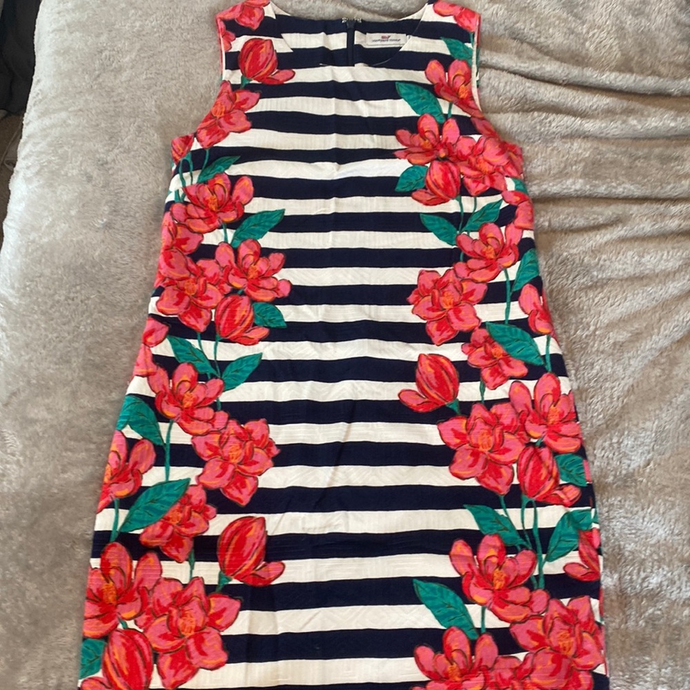 Vineyard Vines Striped Flower Dress